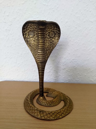 Vintage 90s brass cobra snake - vintage,