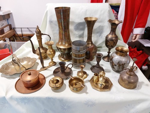 Teile messing kupfer vase - 17,