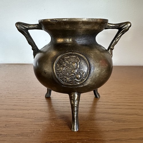 Vintage metall grapen dreibein - vintage,