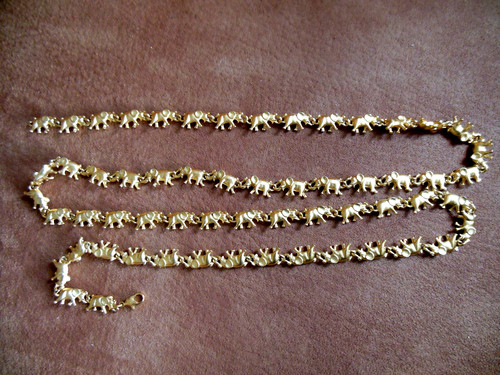Messing-Elefanten-Kette*60