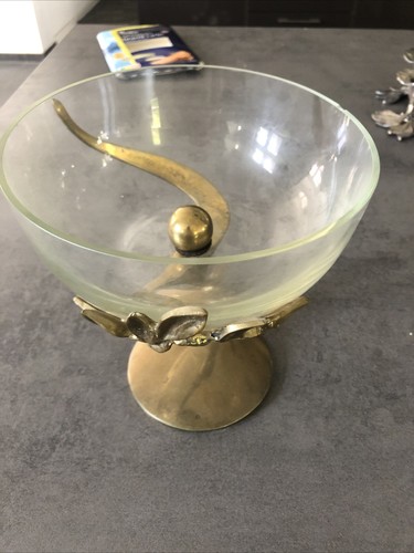 Edle glasschale massiv messing - glasschale,