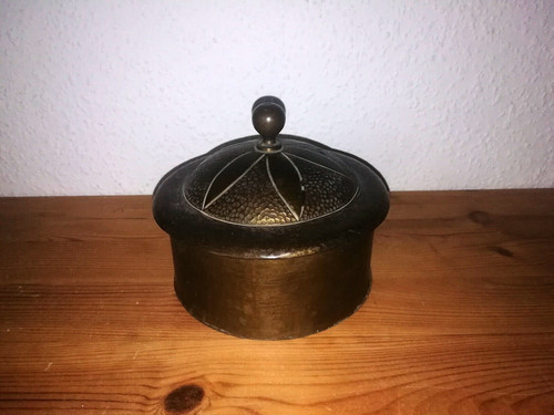 Messing dose schatulle rund - messing,