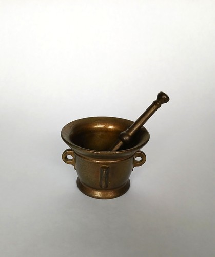 Messing mörser mit stößel - mit,