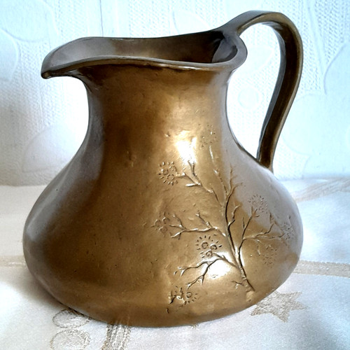 Kanne vintage massiv messing - massiv,