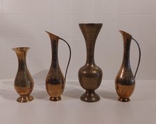Konvolut 4 Messingvasen