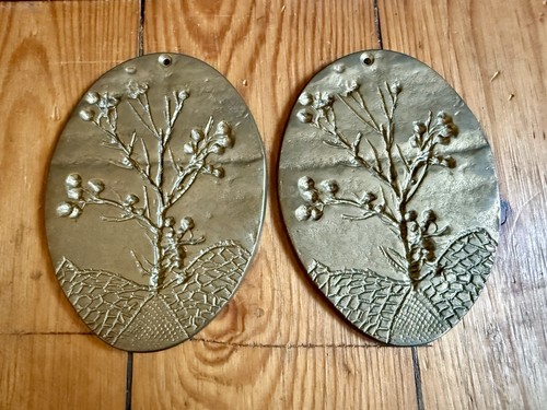 Messing kunst platten floral - messing,