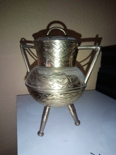 Vintage messing dose gefäß - dose,