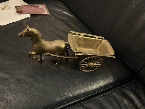 Messing pferd mit - messing, kutsche
